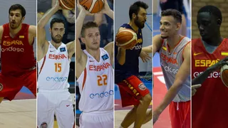 Selección española: Oriola, Sastre, Sáiz, Rabaseda, Vives y Diop, en la pre-lista