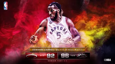 Los Raptors igualan la serie: segunda OT en dos partidos y exhibición de Carroll