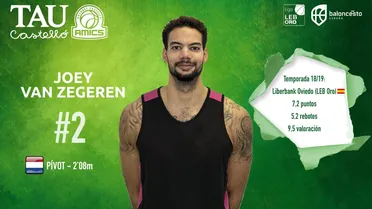 Zoco LEB Oro: Van Zegeren, a Castelló; Tomàs y Torres, renuevan; Otegui, ¿a Menorca?