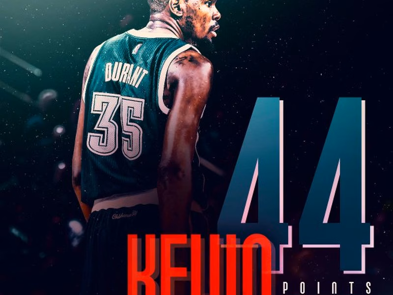 Kevin Durant (44+14) y Dirk Nowitzki conquistan las mecas de la NBA