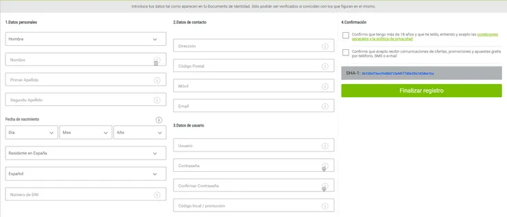 codere registro