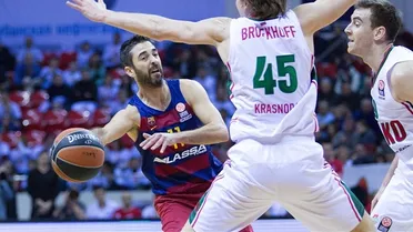 El Lokomotiv Kuban vence en un partido de lucha a un FC Barcelona Lassa helado (78-74)