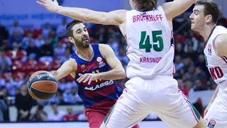 El Lokomotiv Kuban vence en un partido de lucha a un FC Barcelona Lassa helado (78-74)