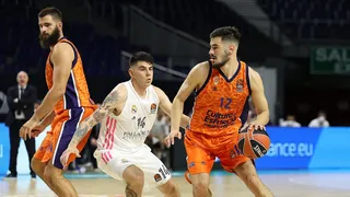 Los interiores de Valencia Basket asaltan el feudo del Real Madrid (77-93)