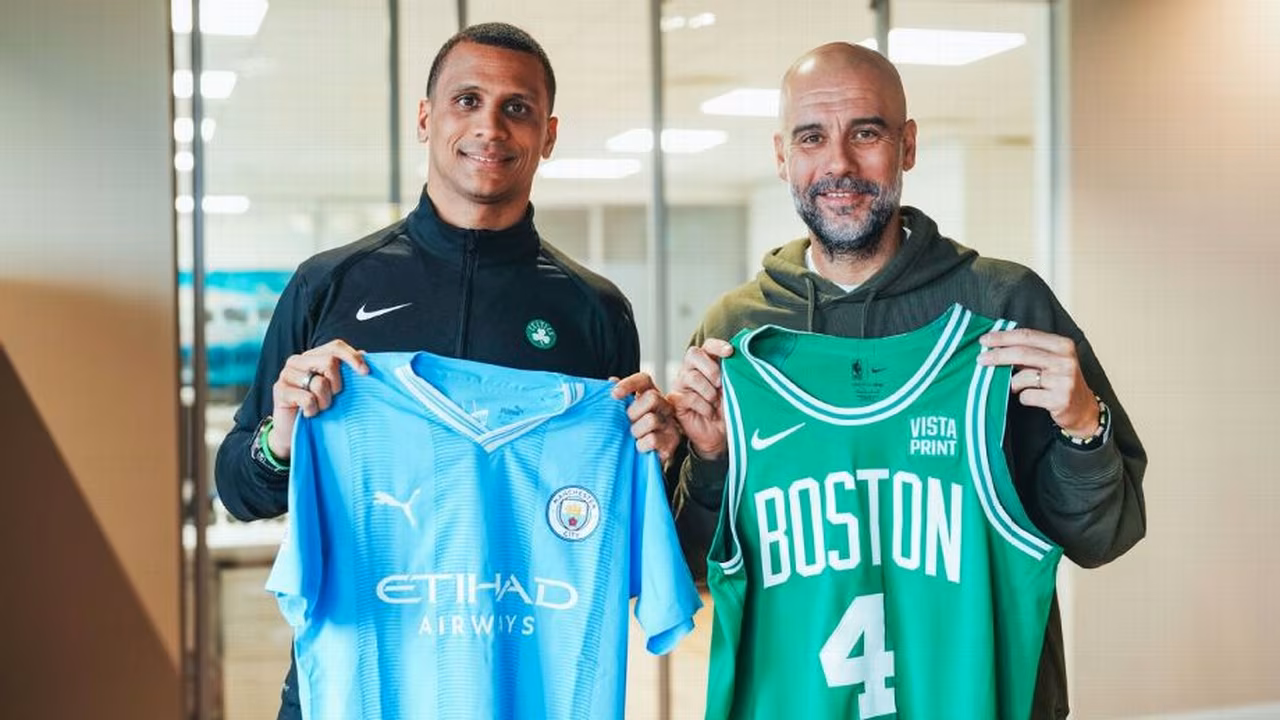 El reencuentro: Joe Mazzulla y Pep Guardiola unidos antes de las finales de la NBA