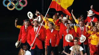 Todos los abanderados de baloncesto en la ceremonia de los Juegos Olímpicos