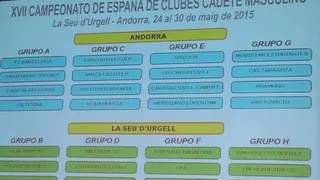 Campeonato de España Cadete: definida la fase de grupos masculina y femenina