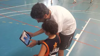 Entrenando duro mañana y tarde en el Campus Víctor Claver a pesar del sofocante calor