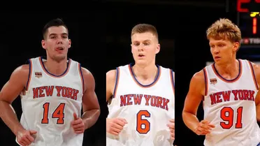 Los tres amigos en New York: Willy, Kristaps y Kuzminskas