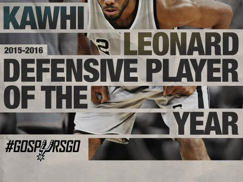 Kawhi Leonard, Jugador Defensivo del Año por segunda temporada consecutiva
