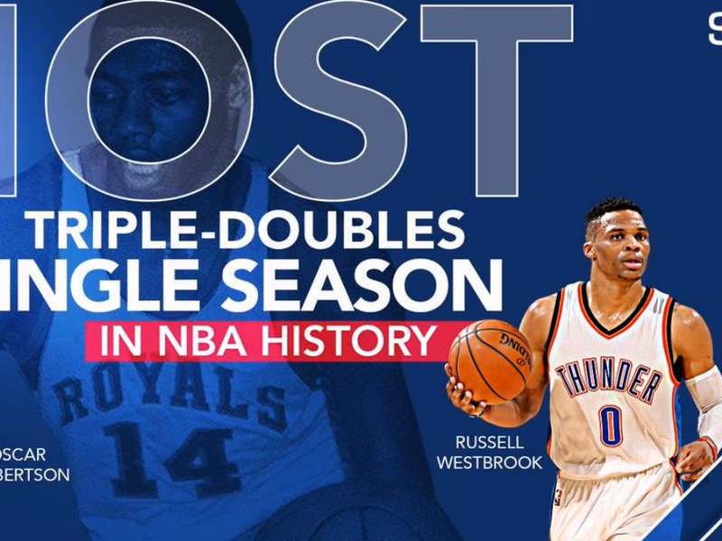 El récord llegó. Westbrook hace su 42º triple-doble con un triplazo decisivo