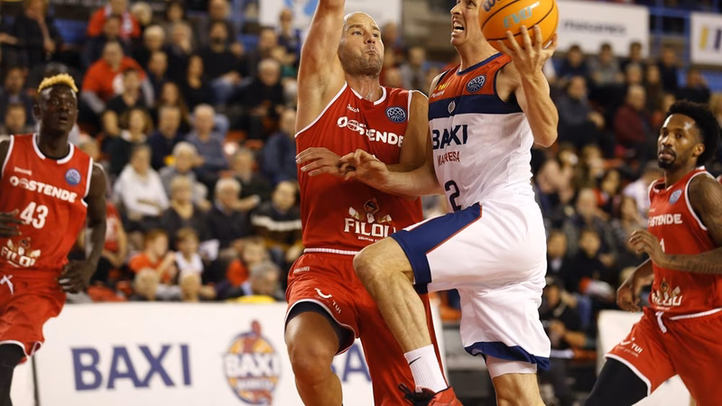 El Baxi Manresa se desquita y gana holgadamente al Filou Oostende (85-58)