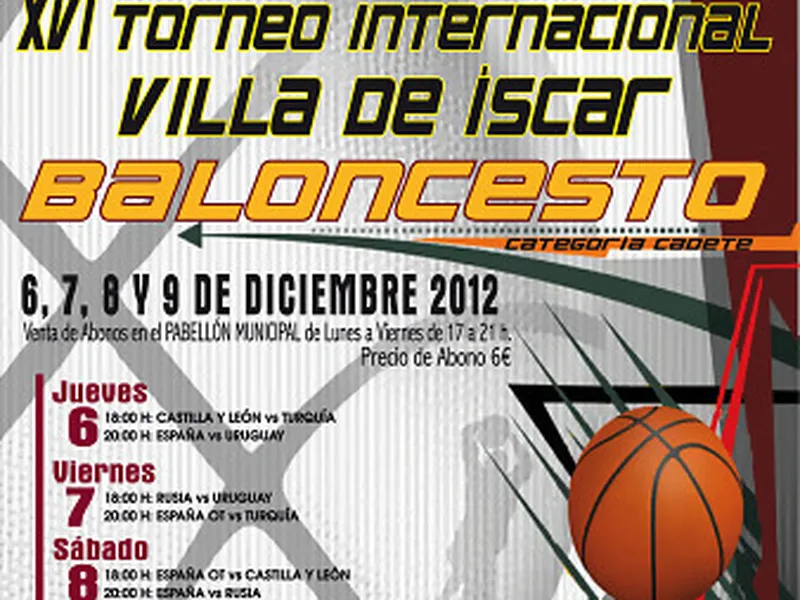 XVI Torneo Internacional Cadete “Villa de Íscar”: plantillas, calendario y horarios