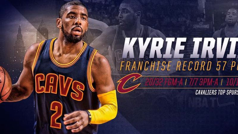 Kyrie Irving en modo bestia con 57 puntos ante Spurs y Rudy Gobert se come a los Rockets
