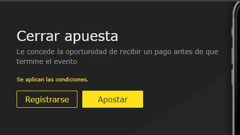 ¿Qué es cerrar apuesta en Bet365?