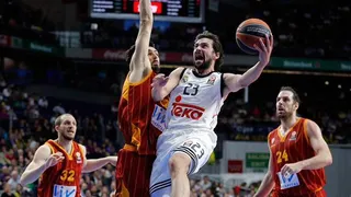Felipe Reyes, líder del Madrid en la victoria ante el Galatasaray (93-78)