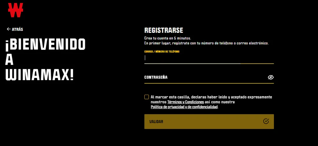 REGISTRO WINAMAX