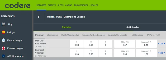 apostar en Codere