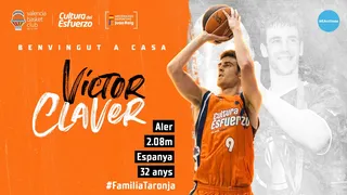 Víctor Claver vuelve a Valencia Basket