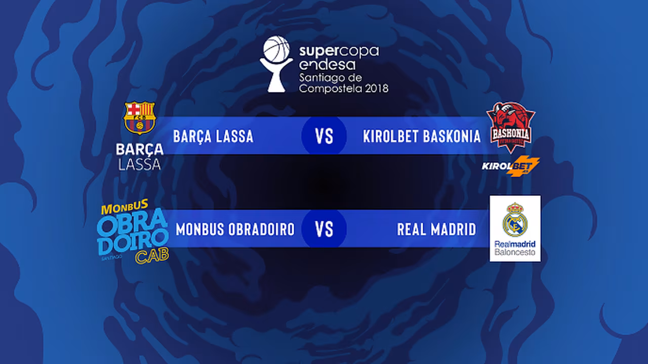 Supercopa 2018: Barça – Baskonia y Obradoiro – Madrid para comenzar