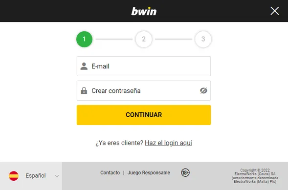 Bwin registro