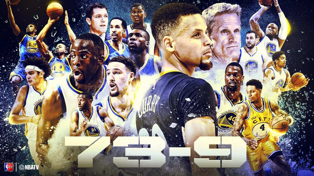 Los Warriors (73-9), el mejor equipo de la historia; Kobe Bryant se despide con 60 puntos