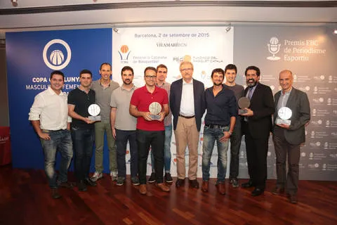 Premiados en la primera edición de Premios al Periodismo Deportivo de la FCBQ (Foto: FCBQ)
