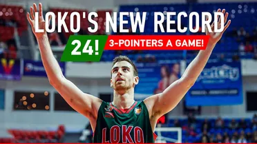 El Lokomotiv Kuban de Claver, de récord: 24 triples anotados en un partido VÍDEO