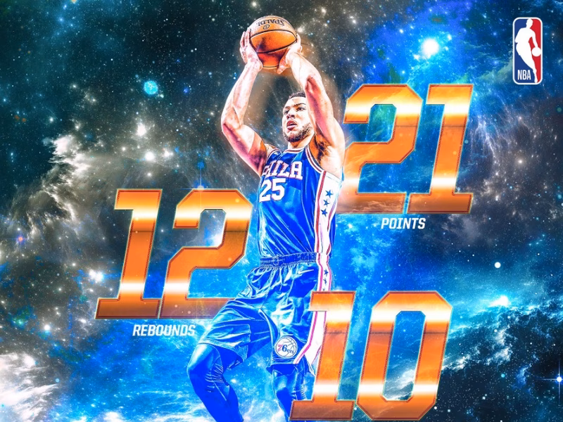 La Noche NBA: triple-doble ganador de Ben Simmons; Antetokounmpo, de récord