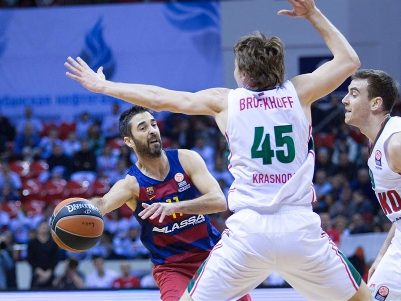 El Lokomotiv Kuban vence en un partido de lucha a un FC Barcelona Lassa helado (78-74)