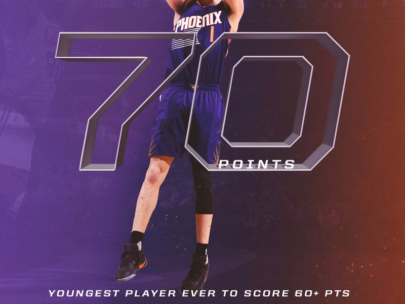 Devin Booker (70 puntos) entra en la historia. LeBron lidera a los Cavs