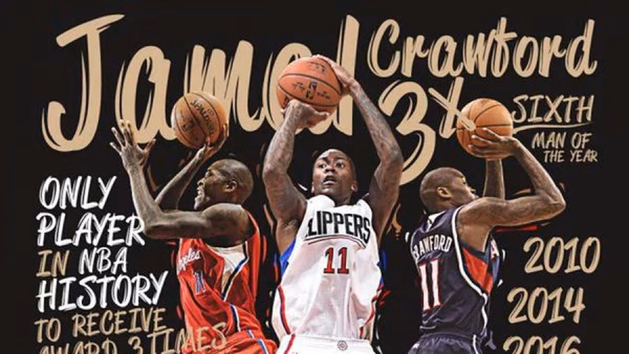 Jamal Crawford, Mejor Sexto Hombre por tercera vez en su carrera