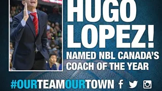 Hugo López, elegido entrenador del año en la NBL canadiense