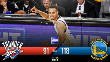 Stephen Curry resucita a los Warriors y empata la serie (1-1)