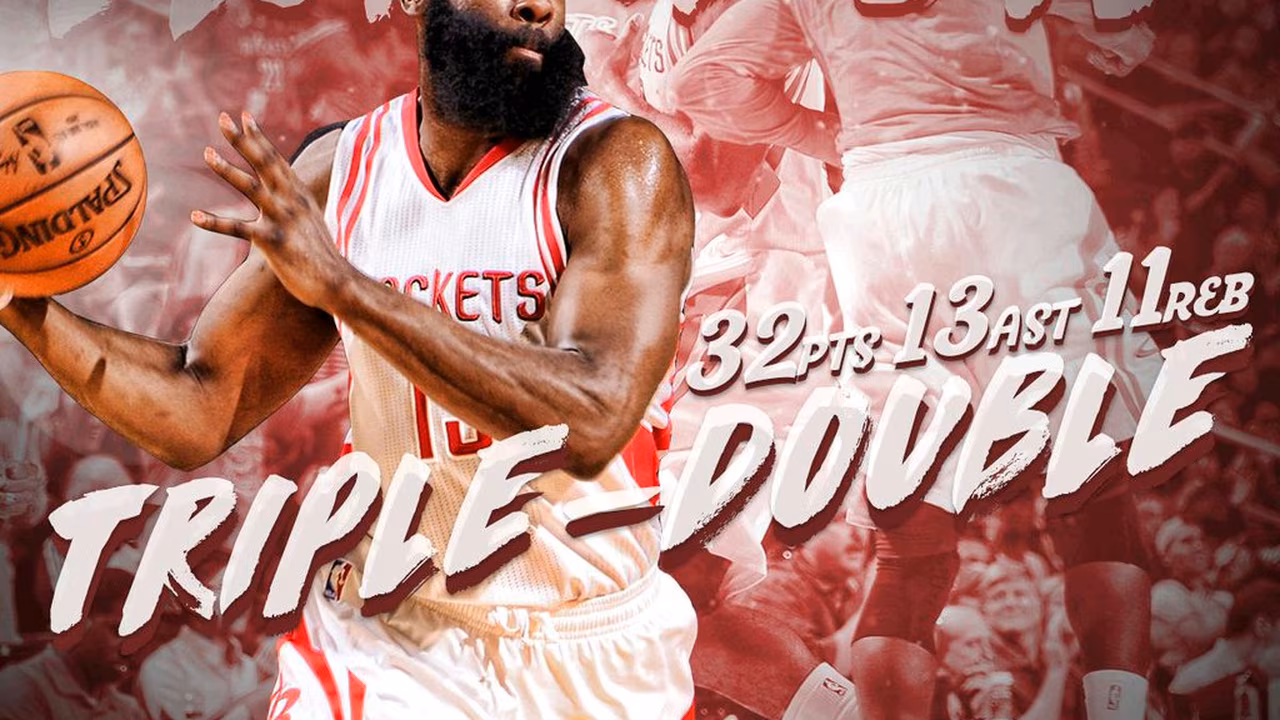 Triple-doble de Harden resucita a Houston; Warriors, récord de temporada con 938 triples