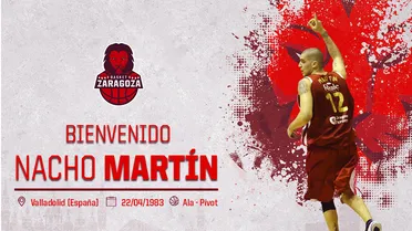Nacho Martín completa la plantilla de Basket Zaragoza