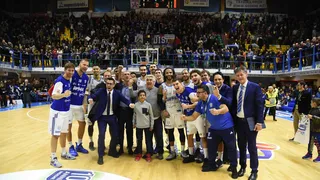 LEGA SERIE A: Happy Casa Brindisi hace humano a Milan y lo celebra como un título