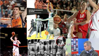 Presentación en Valencia libro Historia del Baloncesto con Claver, Montañana, Rodilla…