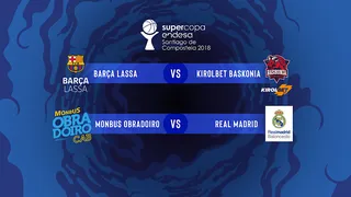 Supercopa 2018: Barça – Baskonia y Obradoiro – Madrid para comenzar